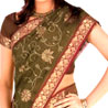 Olive Color Kanchipuram Silk Saree