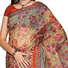 Traditional block printed Kota Doria Saree