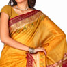 Handloom Cotton Yellow Red Patola Style Saree