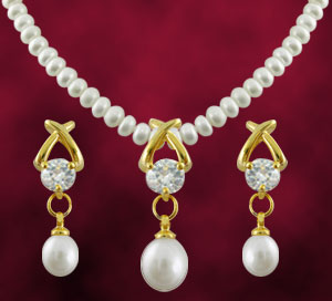 Jagdamba Arzina Pearl Set