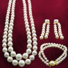Jagdamba 2 Line Graded Pearl Set