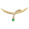 Beautiful Diamond and Emerald Necklace Pendant