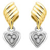 Diamond Heart Shape Earrings