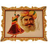 Painting of Dancing Lady with Wooden Cone Work Frame