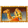 Painting of Beautiful Lady with Wooden Cone Work Frame