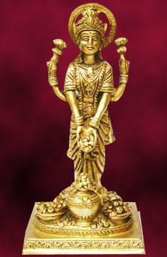 Lakshmi with Coins Statue